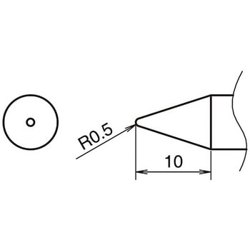 T53系列替换烙铁头HAKKO白光T53-K（10 包装）